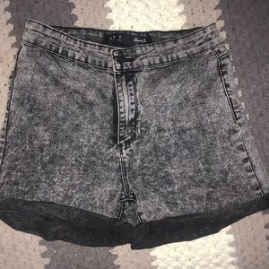 Black high wasted shorts